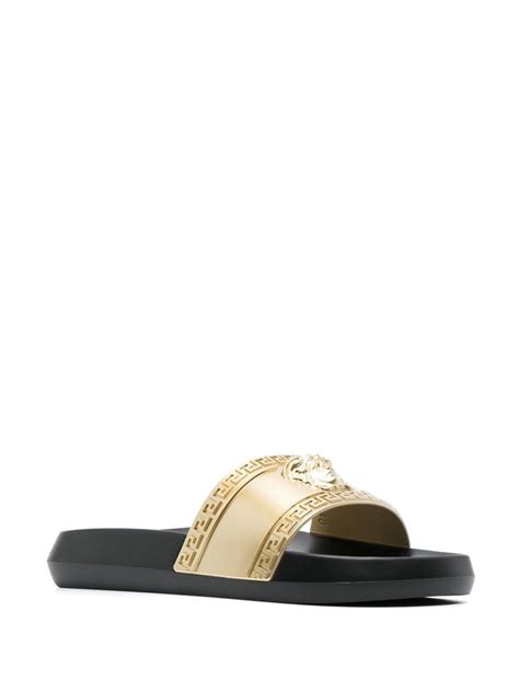 versace medusa head pool slides|versace medusa platform heels.